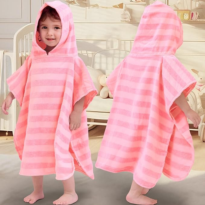 Toddler Bath Towels with Hood, Oversized (2-4Years,22"X22") Made from 100% Soft Cotton,Absorbent ... | Amazon (US)