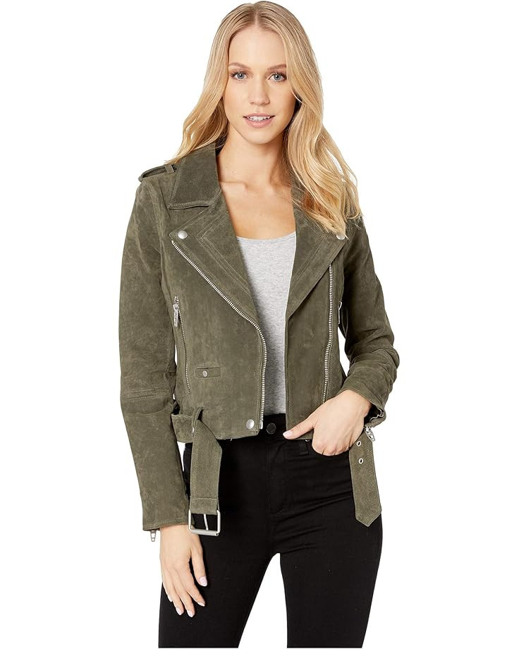 Suede Moto Jacket in Herb | Zappos