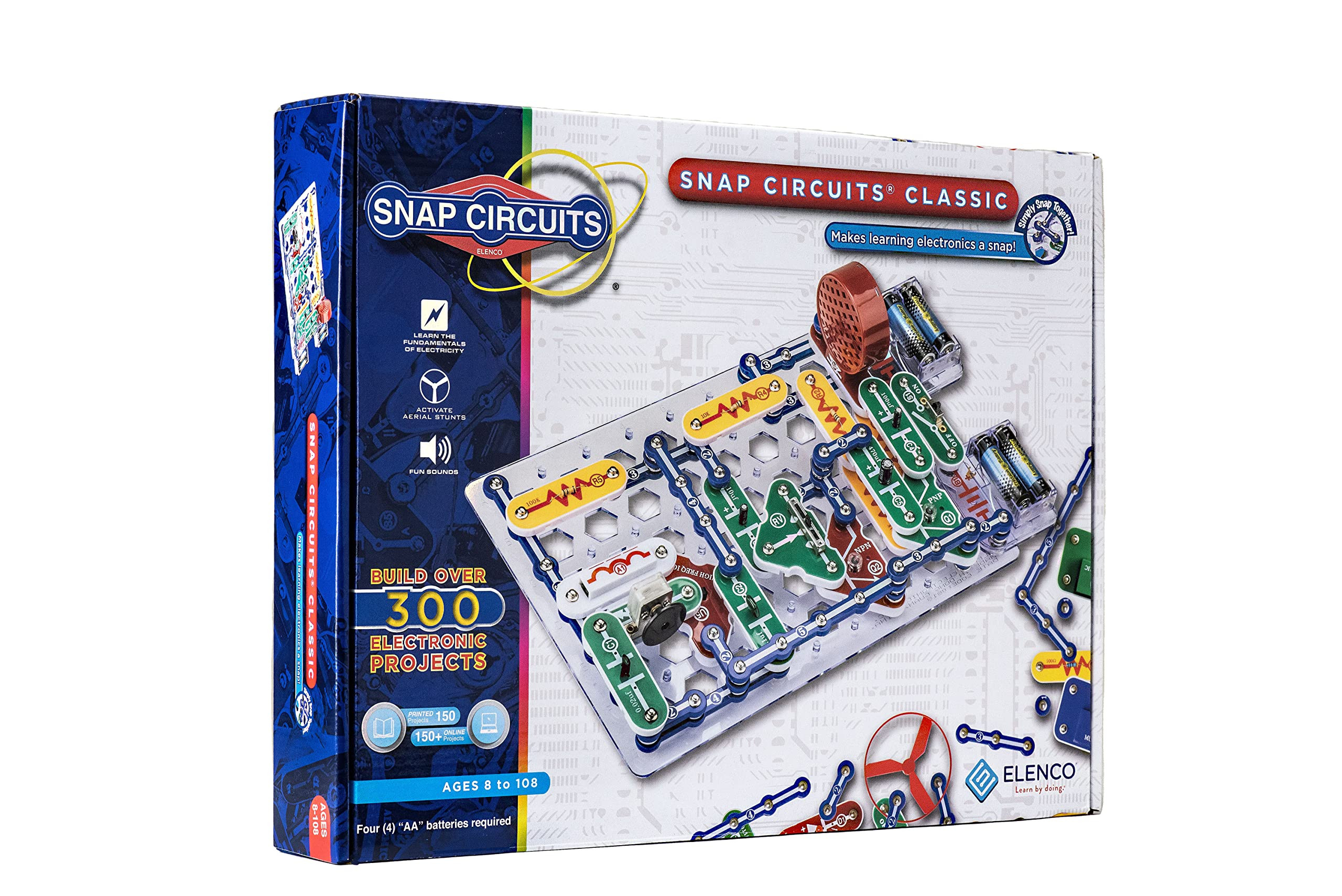 Snap Circuits Classic SC-300 Electronics Exploration Kit | Over 300 Projects | Full Color Manual ... | Amazon (US)