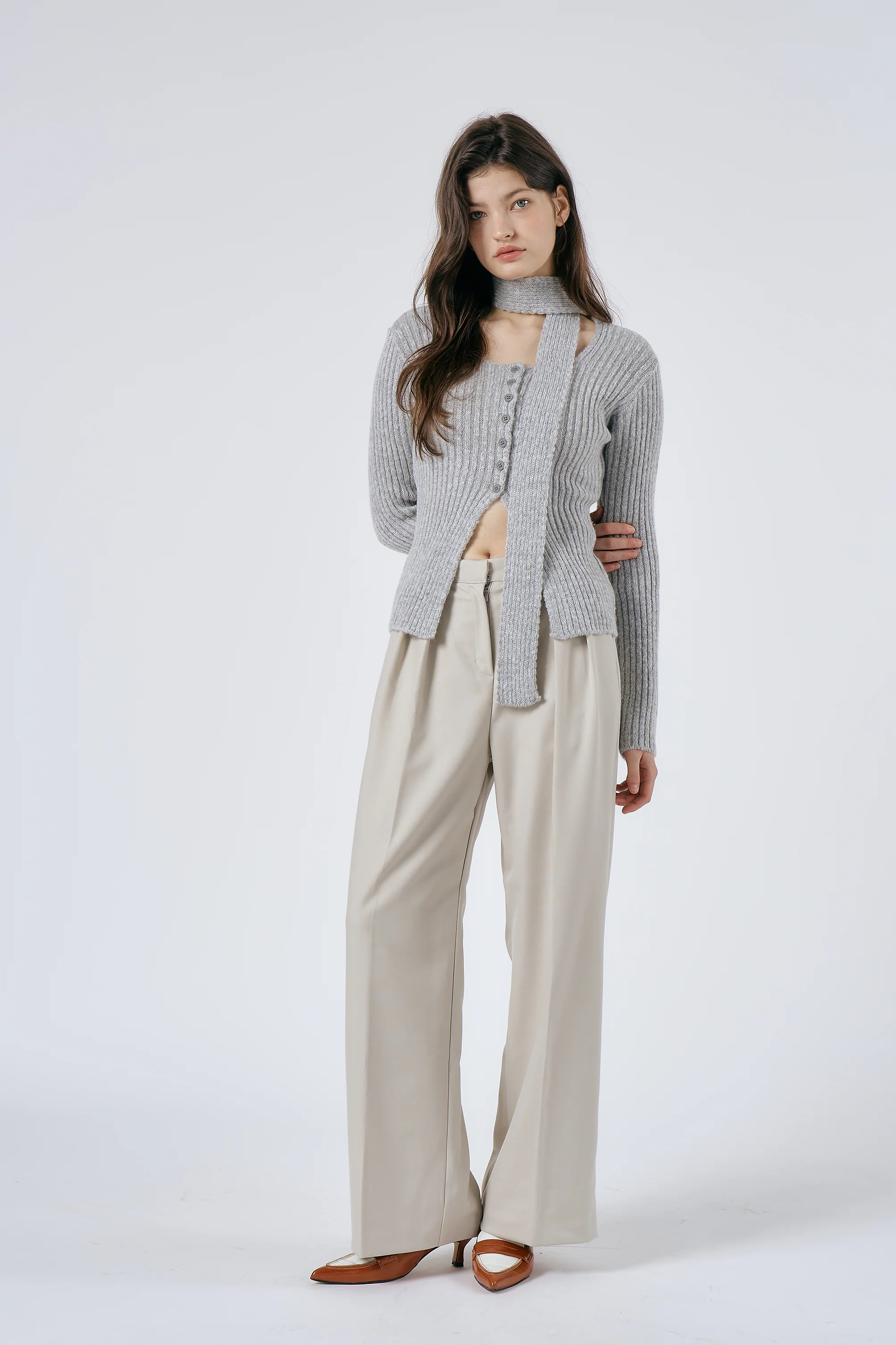 Olive Wide Leg Pants | Storets (Global)