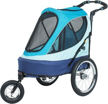 PETIQUE All Terrain Dog & Cat Jogging Stroller, Blazin' Berry - Chewy.com | Chewy.com