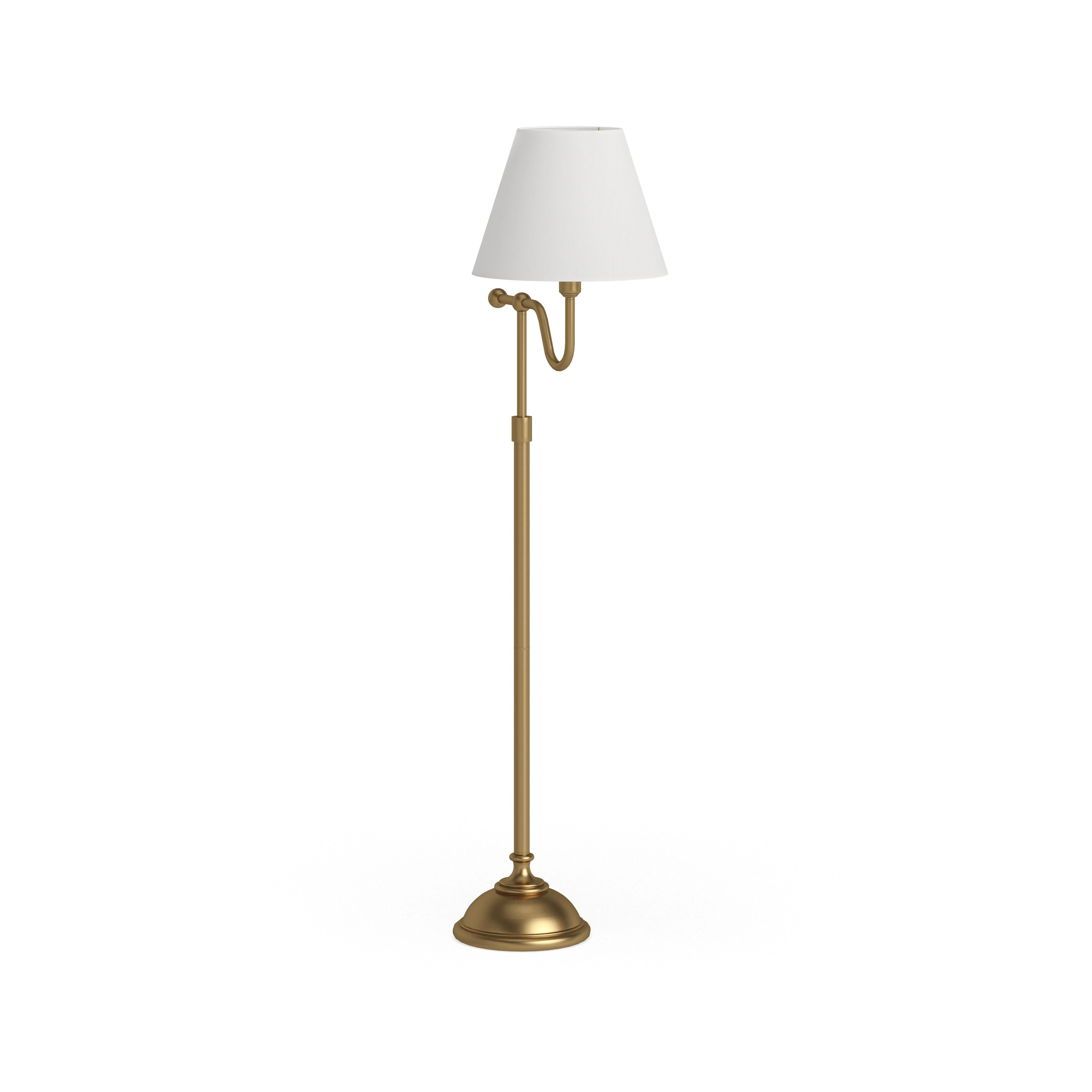 Wellesley Blackened Bronze Floor Lamp with Empire Shade | Overstock