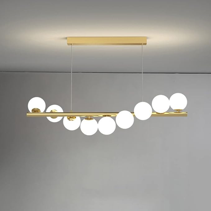 LED Modern Dining Room Chandelier Lighting丨Bar Pendant Light Milky Glass Ball丨Coffee Lounge C... | Amazon (US)