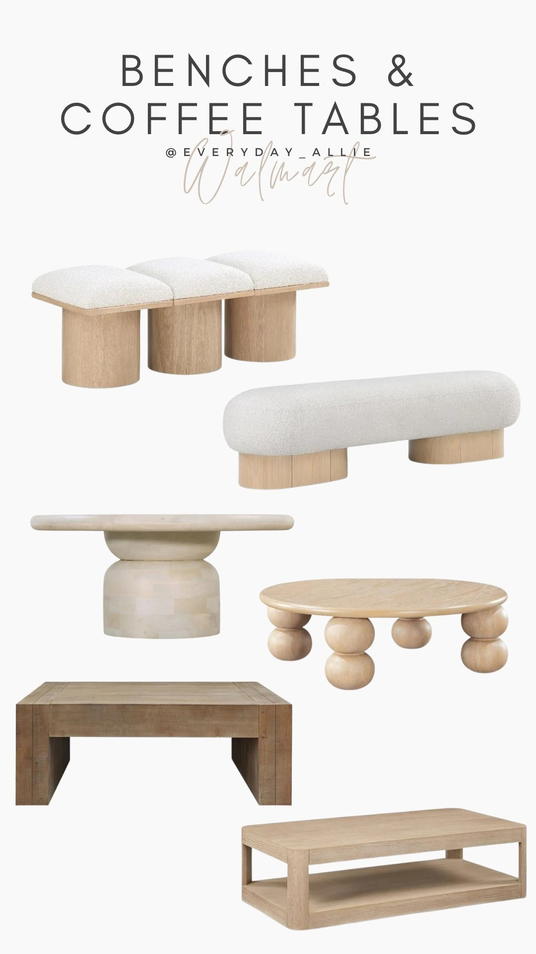 Modern benches and coffee tables at Walmart!!!

#studiomcgee #transitional #modern

#LTKHome #LTKStyleTip #LTKFamily