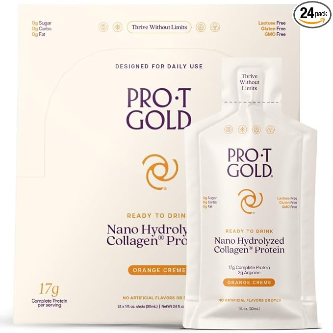 Liquid Collagen Protein Shot, Support for Hair, Nails and Skin, 17g, Nano Hydrolyzed & Grass Fed,... | Amazon (US)