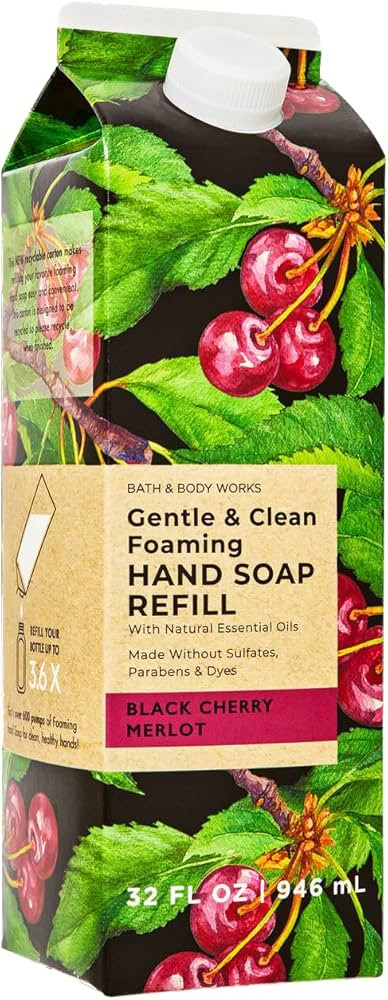 Bath + Body Works Black Cherry Merlot Soap Refill - XL Size - 32 ounce Foaming Hand Soap Refill -... | Amazon (US)