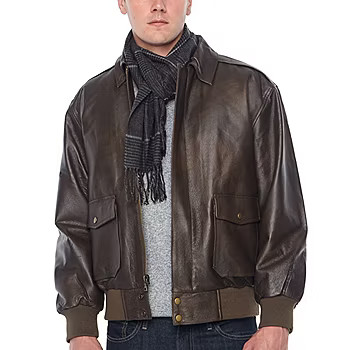 Vintage Leather Nappa Aviator Jacket with Zip Out Lining | JCPenney