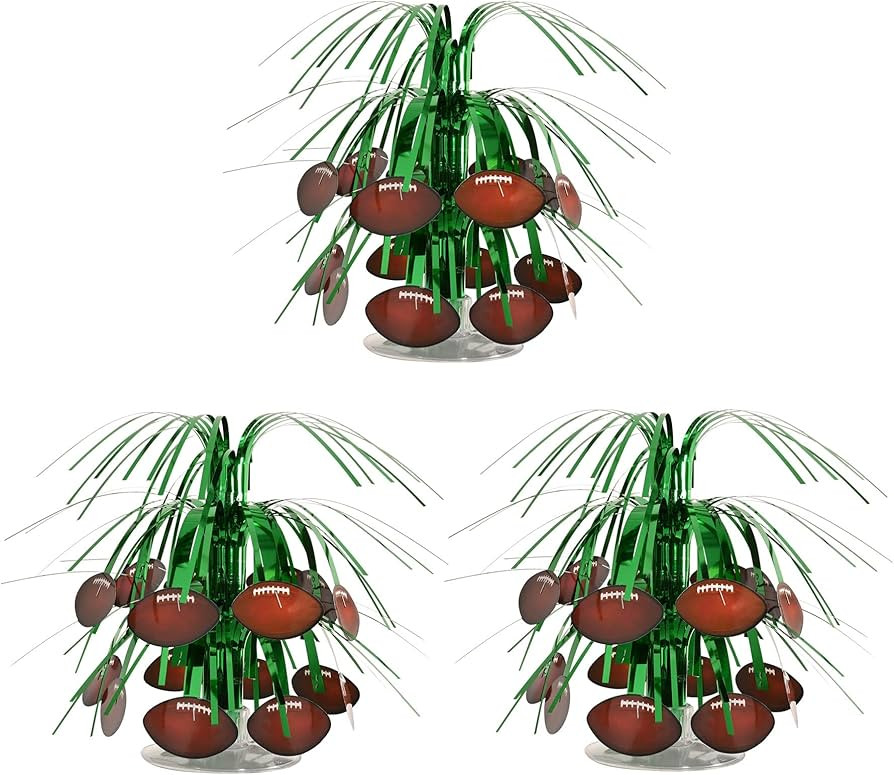 Beistle Football Mini Cascade Centerpieces 3 Piece Sports Decorations Game Day Party Supplies Tab... | Amazon (US)