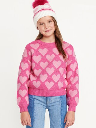SoSoft Printed Crew-Neck Sweater for Girls | Old Navy (US)