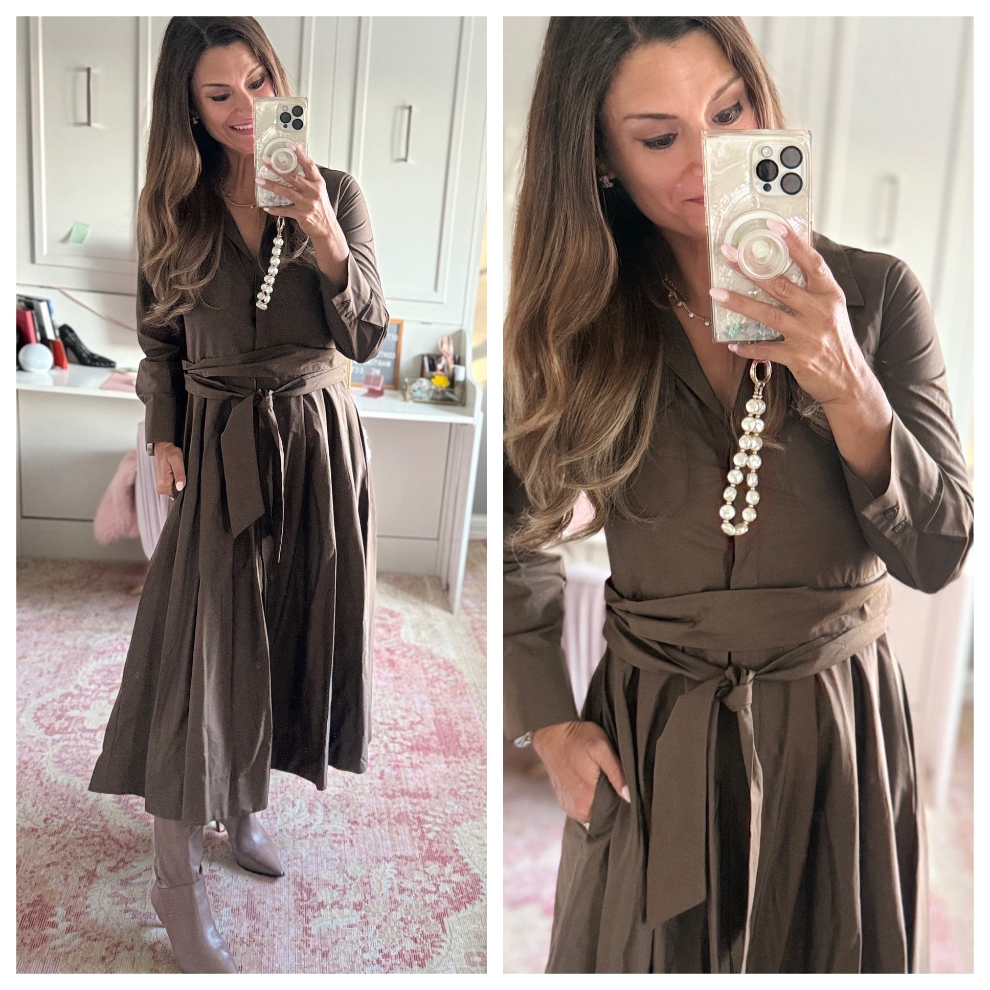 Brown dress for family pictures 

#LTKOver40 #LTKFindsUnder100