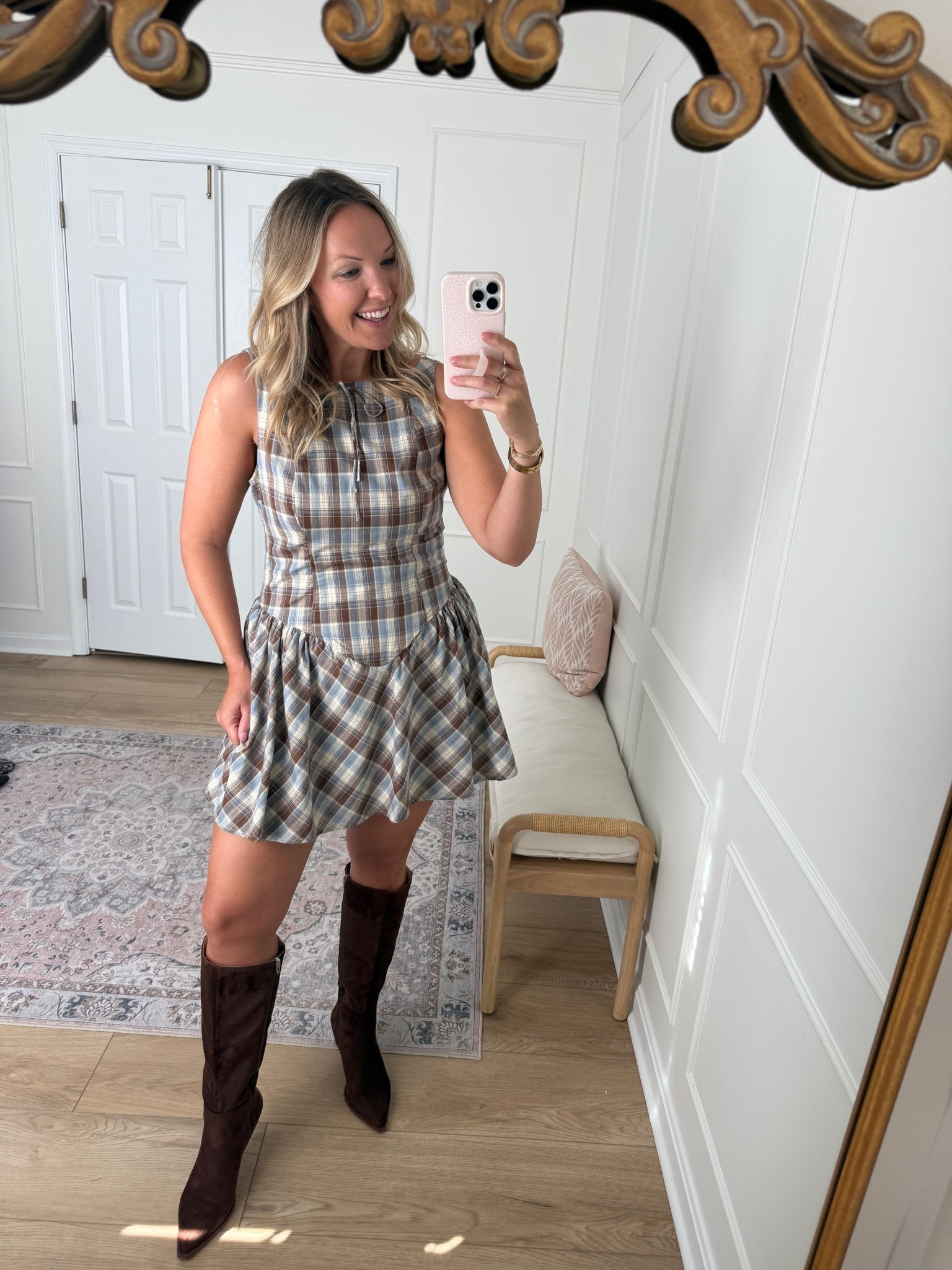 Cute fall dress! Love this for a date night! Wearing a med

#LTKSeasonal #LTKMidsize