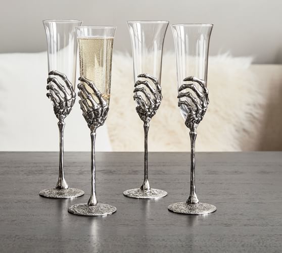 Skeleton Hand Champagne Glass | Pottery Barn (US)