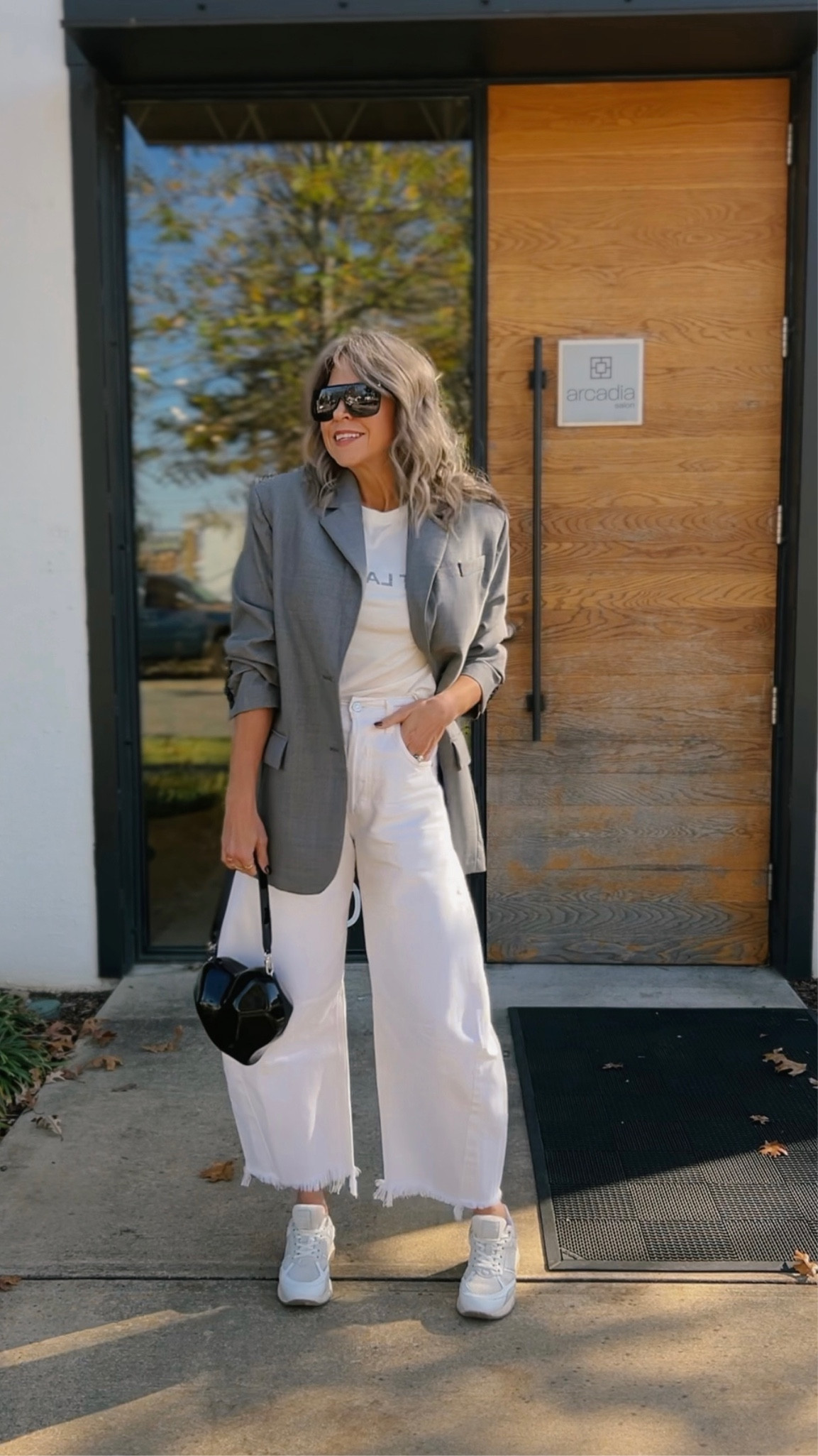 FALL UNIFORM: blazer, designer tee, trendy denim, sneakers 

#LTKsalealert #LTKCyberWeek #LTKSeasonal