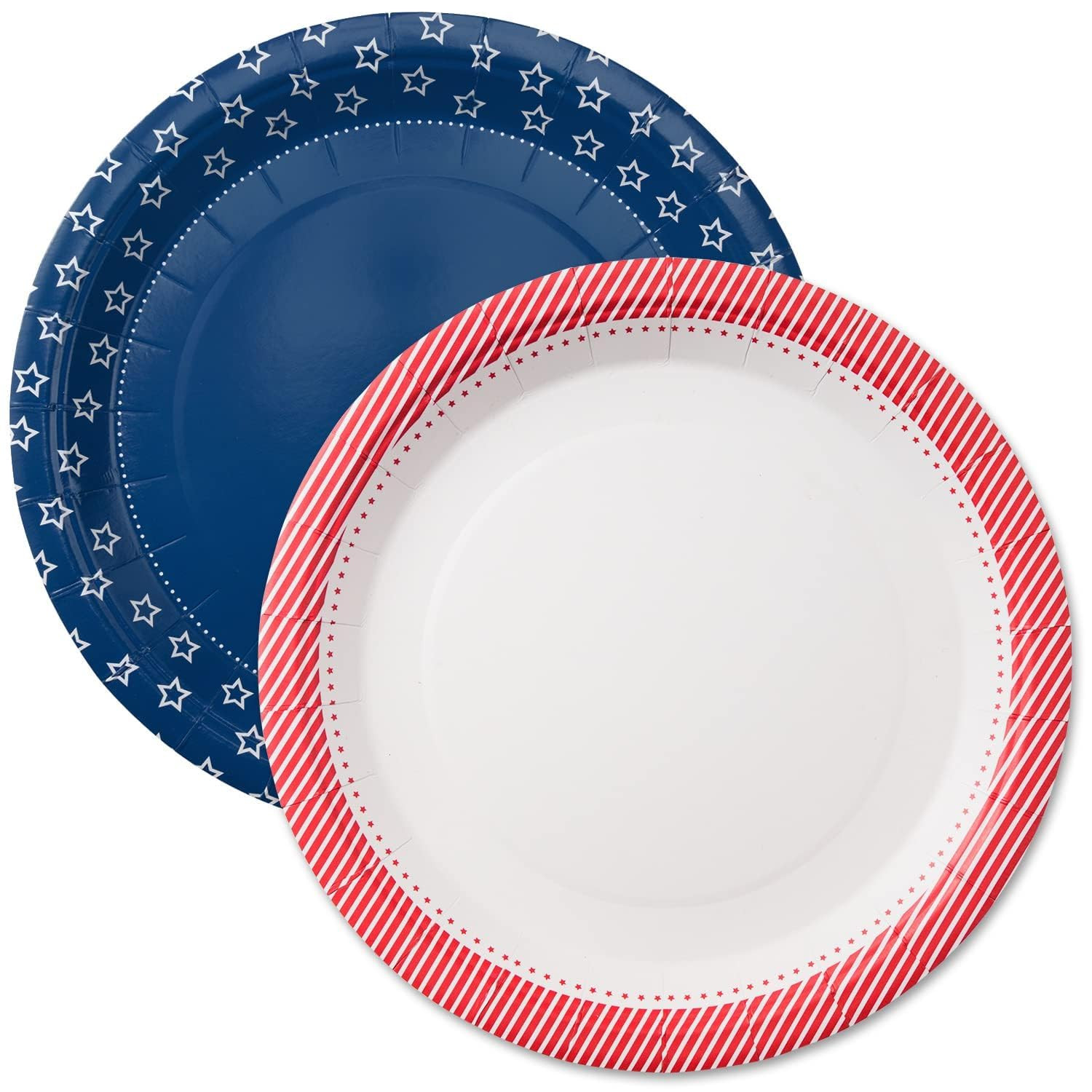 Cheerland Patriotic Disposable Paper Plates 4th of July Party Supplies Red White and Blue Plates ... | Amazon (US)