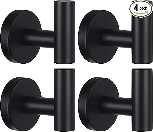 Towel Hooks Bathroom Coat Hook Robe Hook Stainless Steel Heavy Duty Door Hanger Towel Robe Clothe... | Amazon (US)