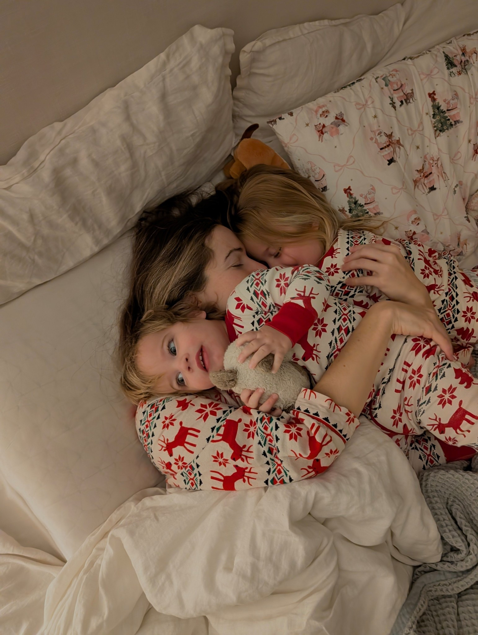 Morning snuggles in our matching family Christmas pjs!

#LTKHoliday #LTKKids #LTKdayinmylife