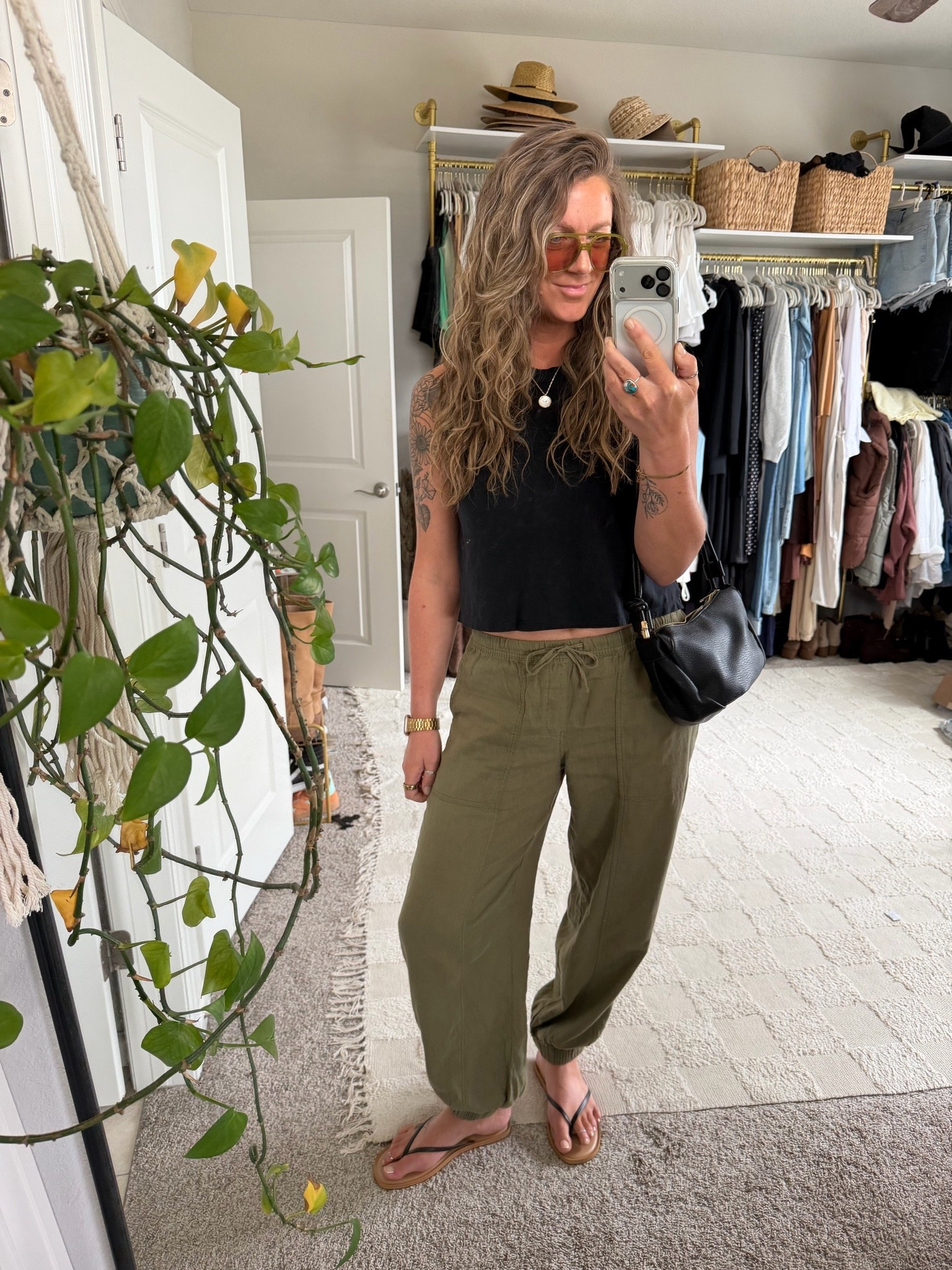 Kid’s birthday party outfit 🙃 medium tall pants (on sale! And saved 🇨🇦 🔗) tank is old, linked similar

#LTKTall #LTKOver40 #LTKootd