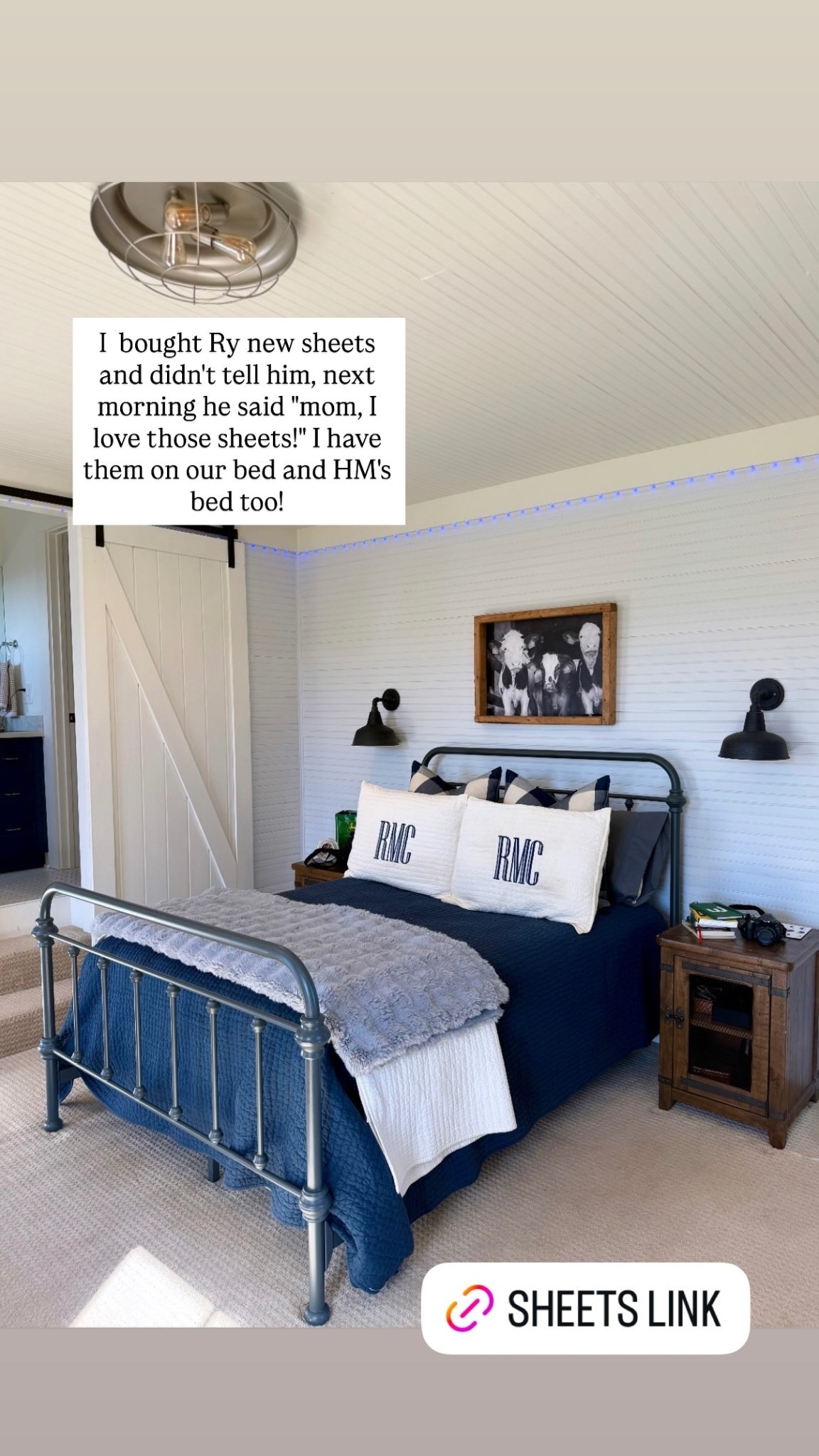 I  bought Ry new sheets and didn't tell him, next morning he said "mom, I love those sheets!" I have them on our bed and HM's bed too!  @_lanelinen

#LTKmomlife #LTKKids #LTKHome