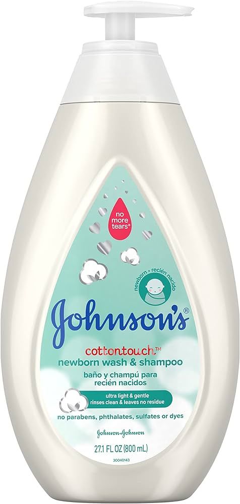 Johnson's Baby CottonTouch Newborn Baby Wash & Shampoo with No More Tears, 27.1 Fl Oz | Amazon (US)