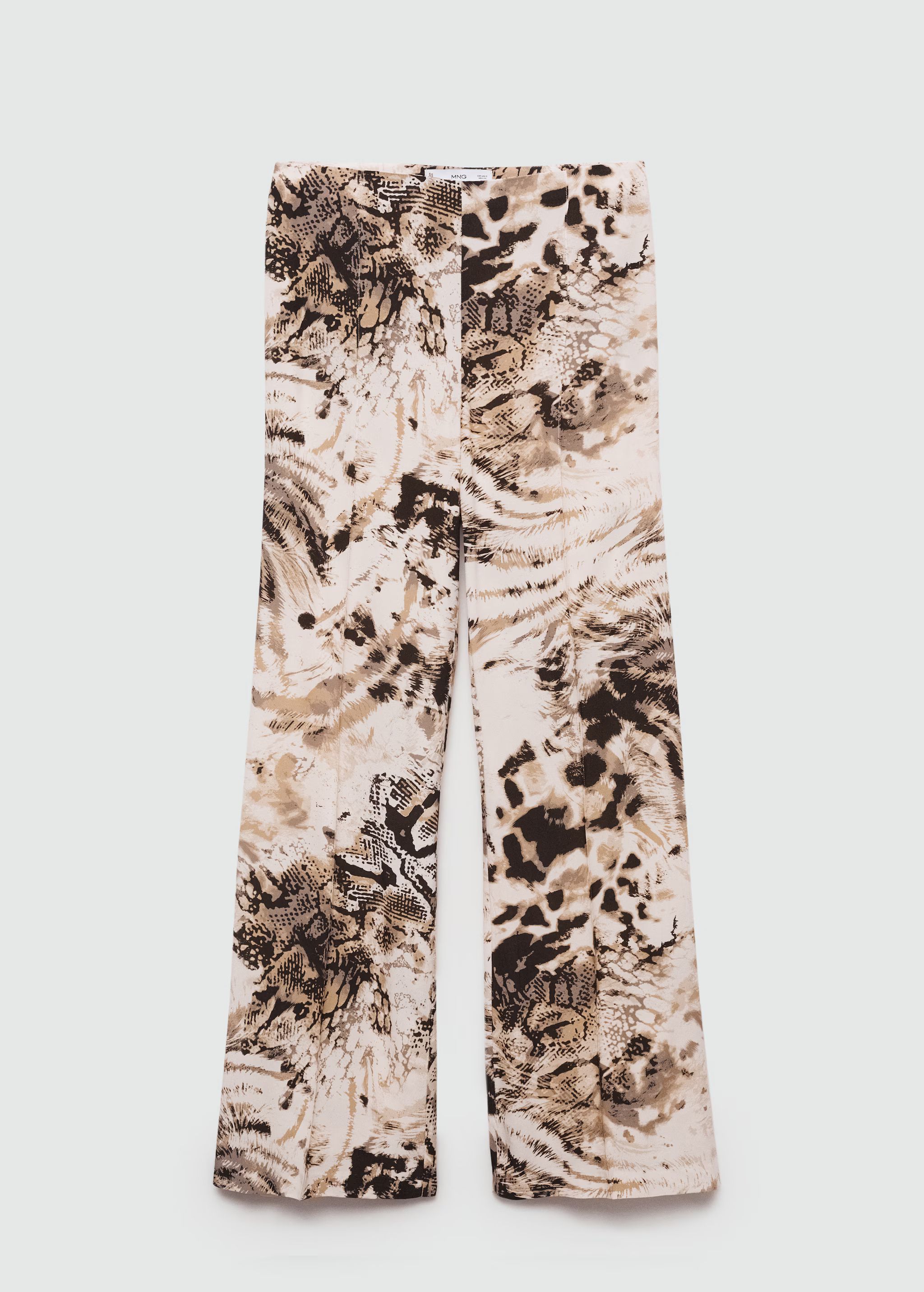 Fluid animal- print pants - Woman | MANGO USA | MANGO (US)