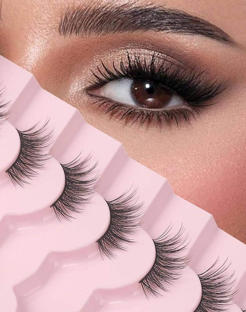 Half Lashes Natural Half Eyelashes Cat Eye Corner Lashes Narutal Look Wispy Lashes False Half Las... | Amazon (US)