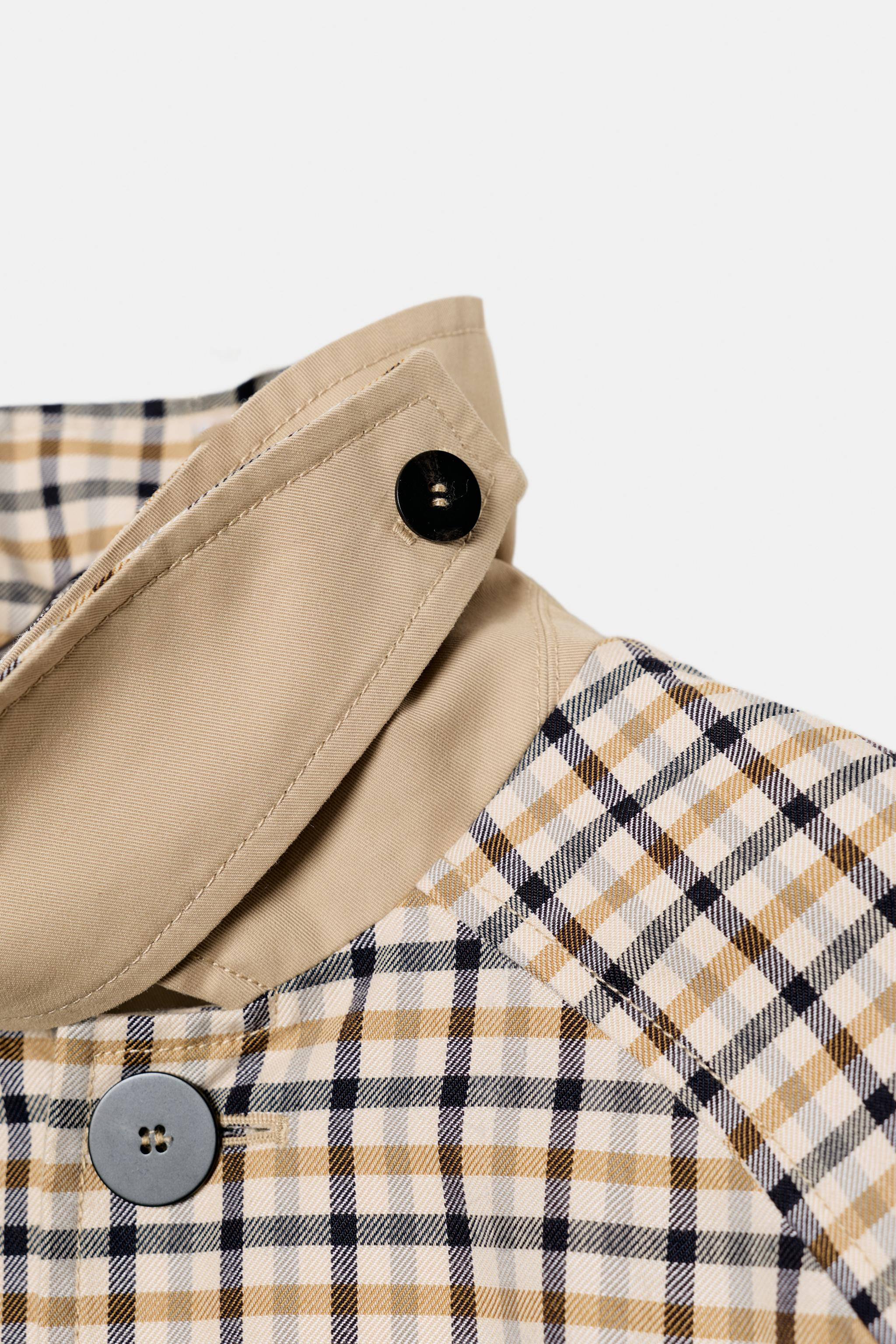 ZW COLLECTION REVERSIBLE CHECKS TRENCH COAT | Zara UK