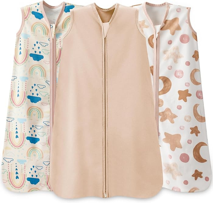 Baby Sleep Sack 12-18 Months Baby Wearable Blanket 100% Cotton TOG 0.5 2-Way Zipper Newborn Sleep... | Amazon (US)