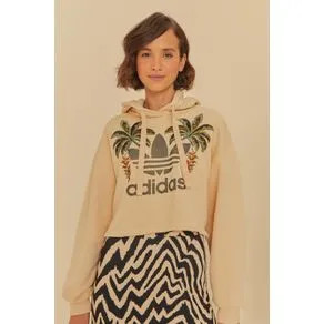 Moletom Adidas Tropical Oasis Areia | Farm Rio (BR)