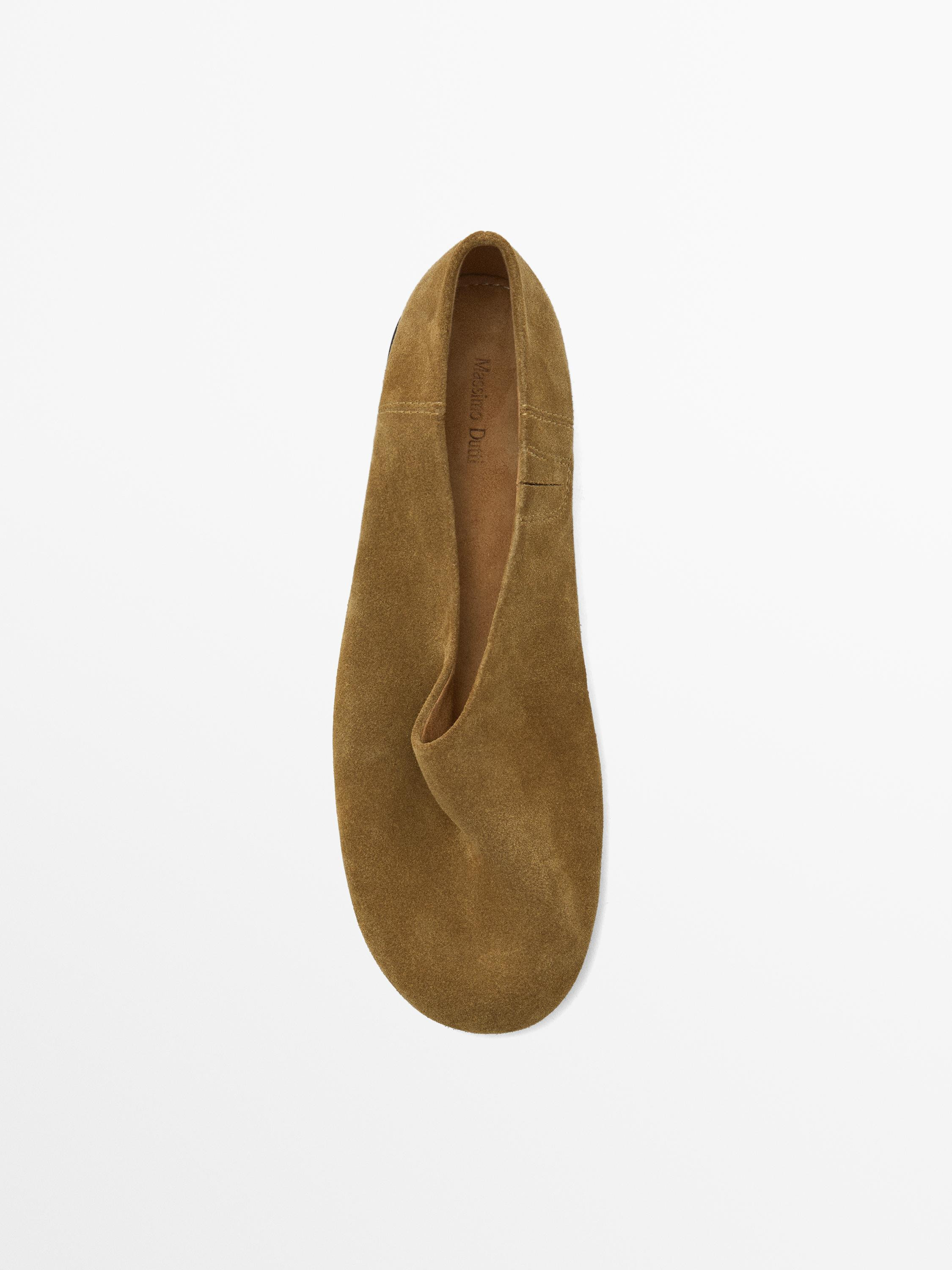 Soft round toe ballet flats | Massimo Dutti US