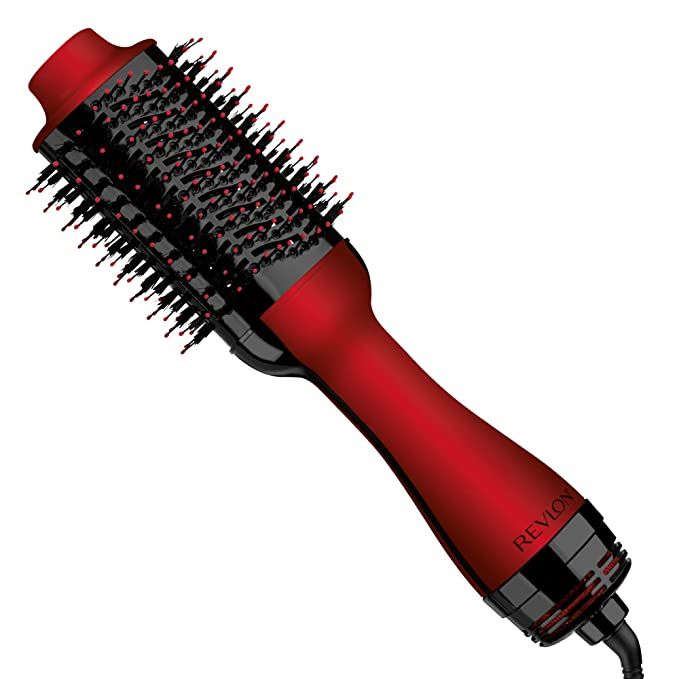 Revlon One-Step Hair Dryer and Volumizer Hot Air Brush, Red | Amazon (US)
