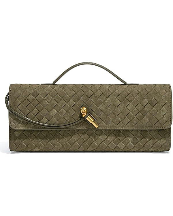 Trendy Woven Evening Clutch Purses Women Underarm Shoulder Handbag Cute Satchels Crossbody Purse ... | Amazon (US)