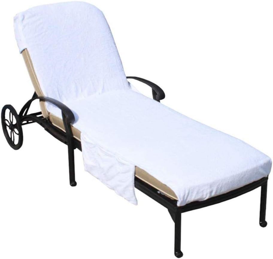 Depruies White Cotton Beach Towel Chair Lounge Cover Beach Towel Pool Lounge Chair Covers Towel w... | Amazon (CA)