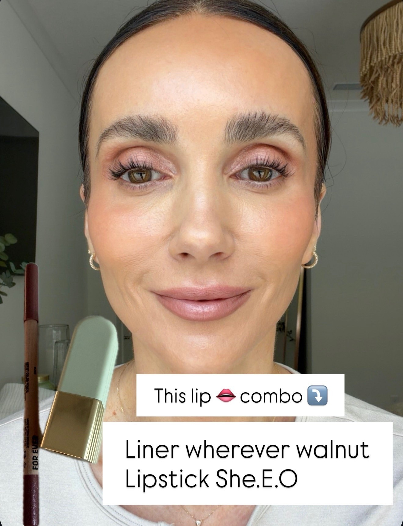 My current favotite lip combo, lipstick color: She.E.O. - nude pink, lip liner Color: 606 Wherever Walnut

#LTKBeauty #LTKOver40