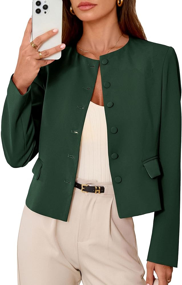 PRETTYGARDEN Women Blazers Business Casual Outfits 2026 Fall Fashion Long Sleeve Professional Off... | Amazon (US)