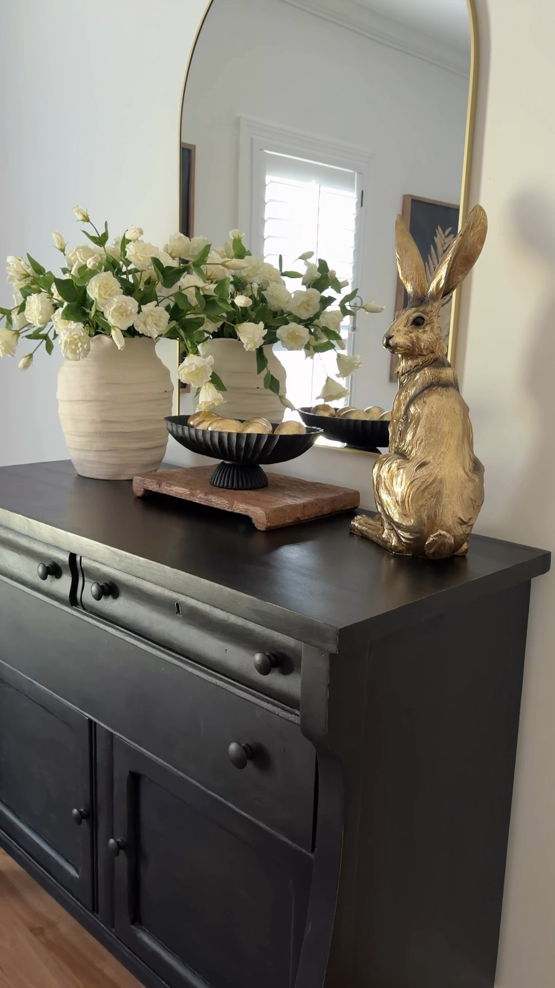 We stumbled across this antique cabinet a few years ago  and I instantly knew it belonged in one of our guest bedroom. It was something a little different than the usual dresser. And honestly, it couldn’t have worked out more perfectly.

Today I gave it a little spring refresh… kept it clean, simple, and free of clutter. Just a few thoughtful pieces to let the cabinet really shine! ✨ 