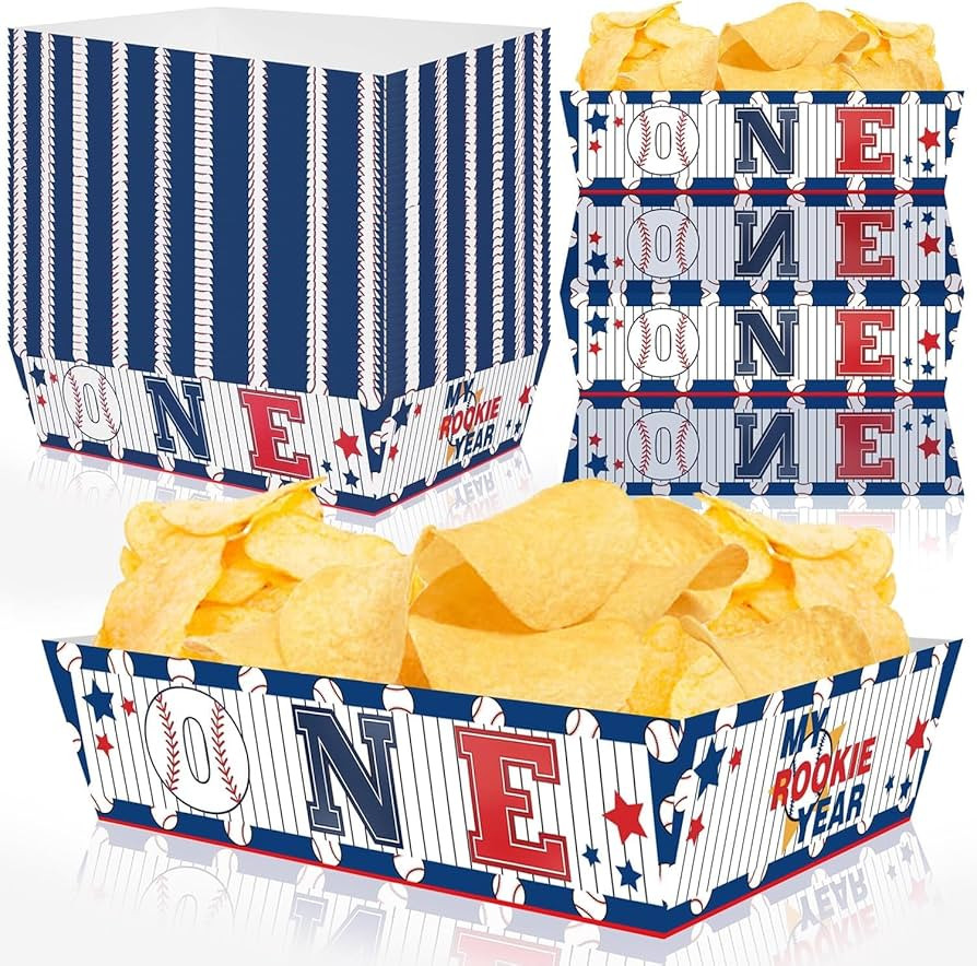 Rookie of The Year 1st Birthday Decorations-50 Pack Baseball Party Supplies Set Birthday Decorati... | Amazon (US)