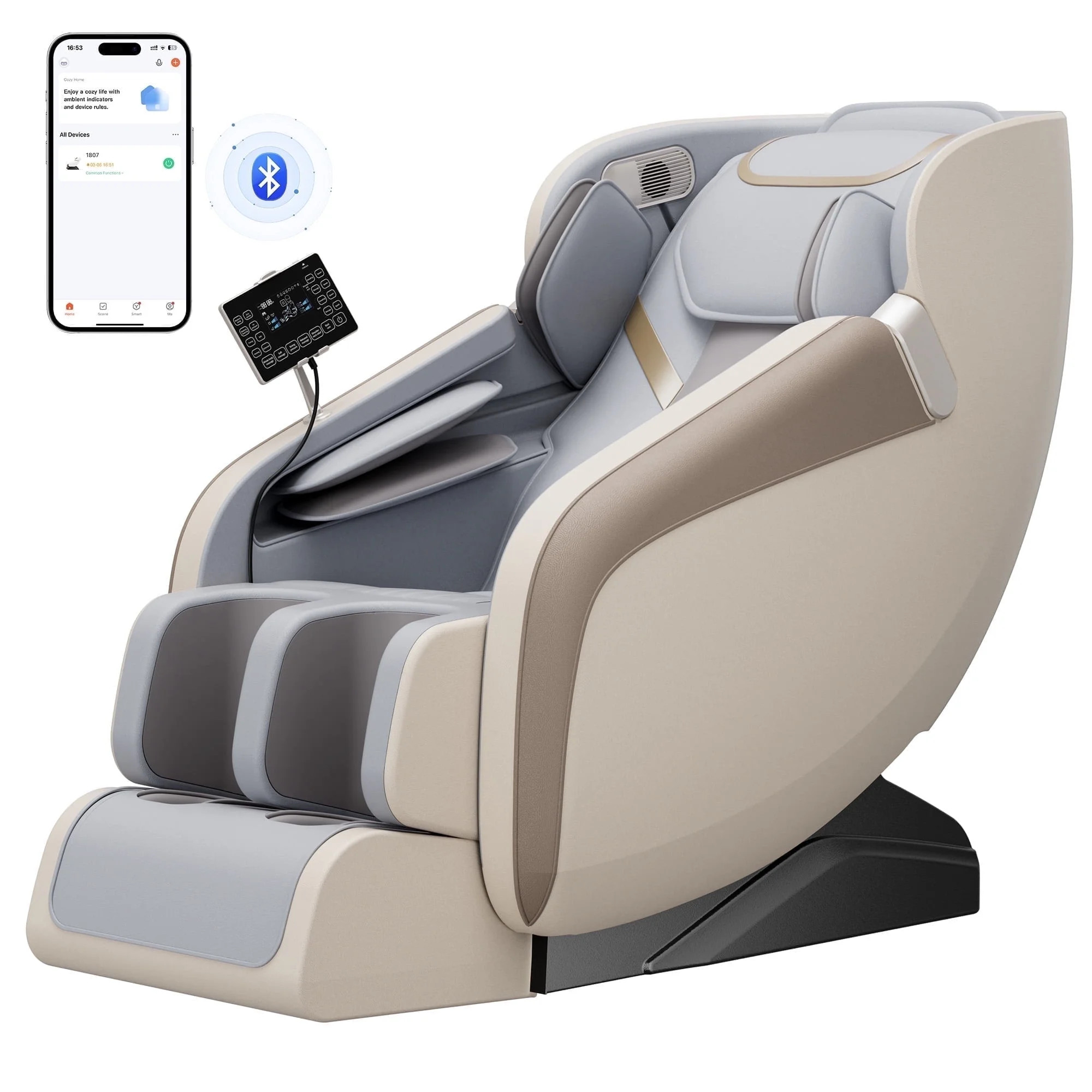 4D Massage Chair with APP Control, Zero Gravity, Heating, Leather - Walmart.com | Walmart (US)