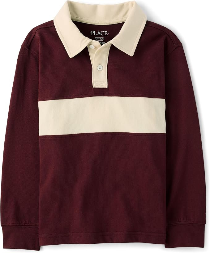 The Children's Place Boys' Long Sleeve Rugby Polo | Amazon (US)