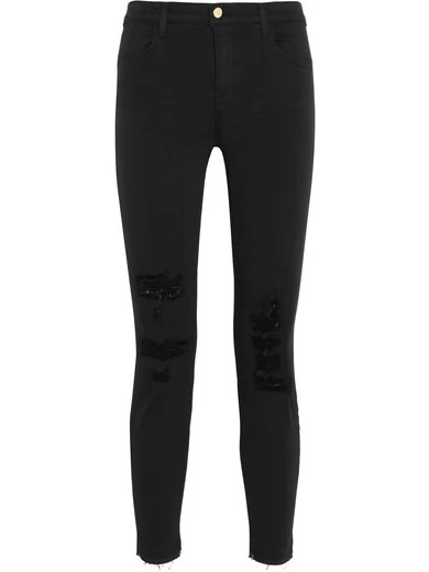 Alana cropped distressed high-rise skinny jeans | NET-A-PORTER (US)