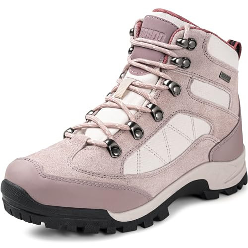 R CORD Womens Waterproof Hiking Boots Ankle Hiking Boots for Women Durable Hiking Boots for Outdoors Red Size 8.5 | Amazon (US)