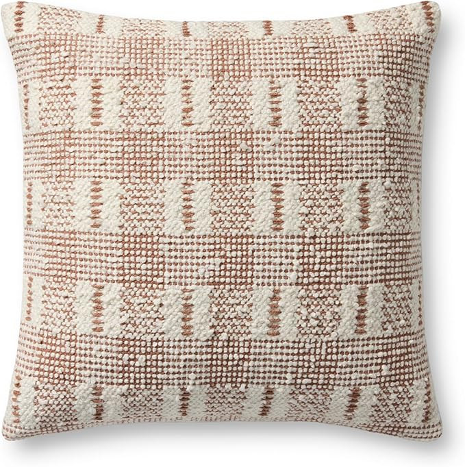 Loloi II Collection PLL0185 Ivory/Rust 18'' x 18'' Cover Only Pillow | Amazon (US)