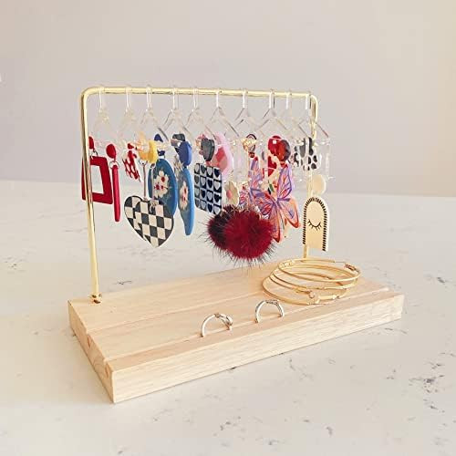 Lemonadeus Unique Earring Hanger Rack Tabletop Jewelry Display Stand, Brass Metal Hanging Jewelry To | Amazon (US)