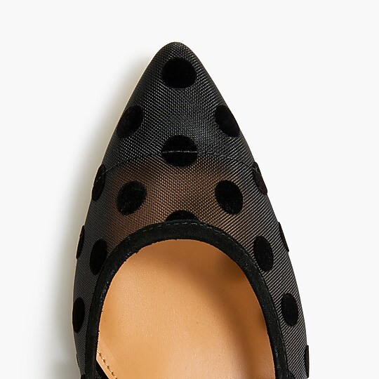 Esme mesh polka-dot kitten heels | J.Crew Factory