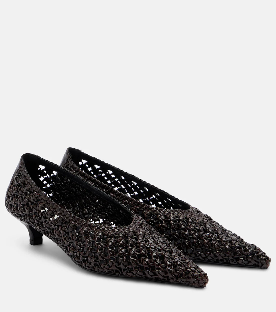 Sharp woven leather pumps | Mytheresa (US/CA)
