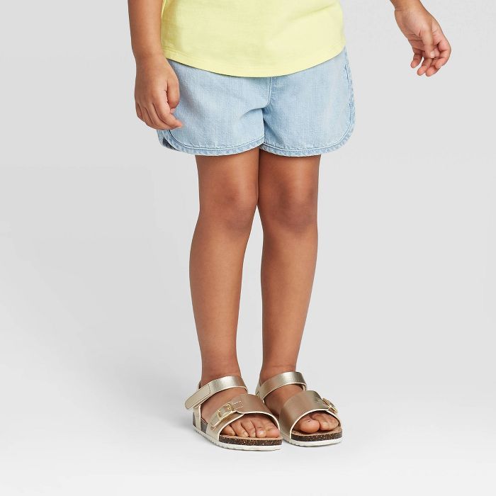 Toddler Girls' Woven Pull-On Shorts - Cat & Jack™ Light Blue | Target