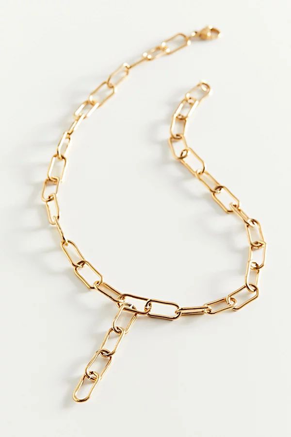 Ellie Vail Zephyr Paperclip Lariat Necklace | Urban Outfitters (US and RoW)