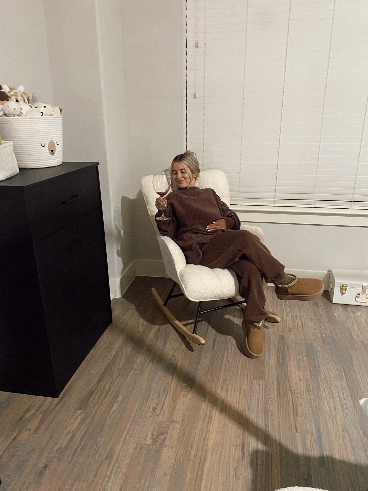 took a break from setting up the nursery with a nice cold pom juice in a wine glass 🍷🤣❤️‍🔥✨ it’s a vibe ok !! 

bump friendly outfits, maternity, sweat set, matching sets, amazon fashion, mommy to be fashion, mama to be fashion, oversized sweat sets, monochrome outfits, gifts for her, christmas gifts for her, gift guide 

#LTKShoeCrush #LTKBump #LTKStyleTip