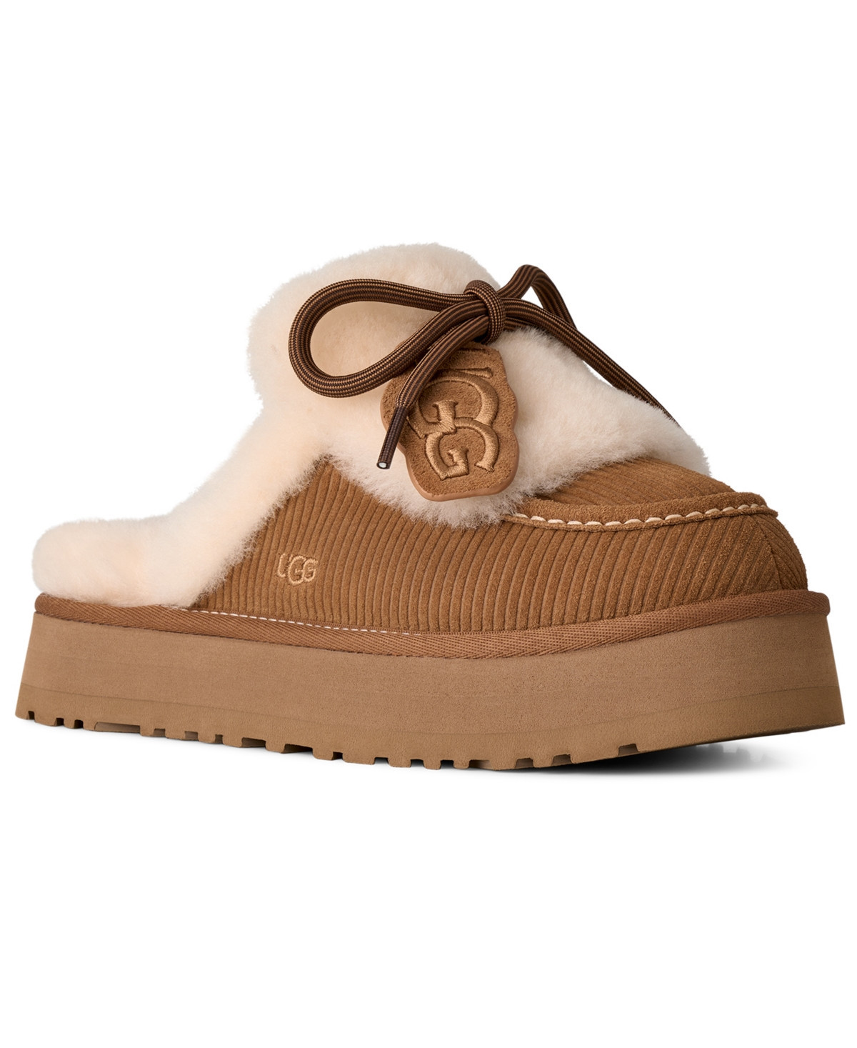 Ugg Women's Disquette Heritage Lace-Up Clog Slippers - Chestnut | Macy's
