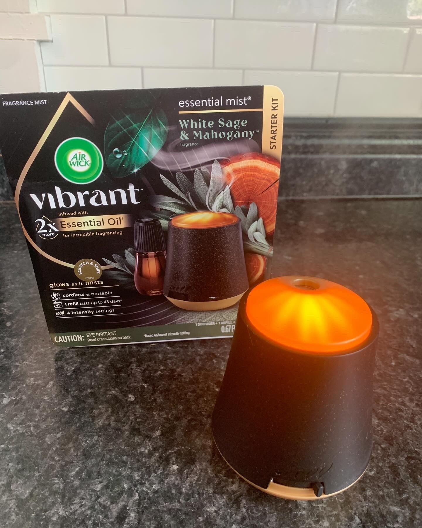 I’m always on the hunt for a way to make our house smell good. Sometimes I’m probably a little overboard with it, but since we have so many cats I just can’t help but worry. I normally use oil wall plug ins, so a diffuser like this is new to me. It is battery operated and comes with the batteries. It lights up when it is diffusing, which I think is neat. But my favorite part is that you can actually see the mist and you smell it immediately. The scent I received was White Sage and Mahogany and wow that’s right up my alley. I have it in the kitchen window for now as the kitchen is one of my favorite places in the house. I’m loving this and am already ordering refills. 
.
#producttester #producttesting #home #refreshing @influenster #complimentary @airwickus #AirWick #AirWickEssentialMist  #ugc #ugccreator #free #sample #sampler #samples #scent #diffuser #diffusers #diffuserblends

#LTKFamily #LTKHome #LTKU