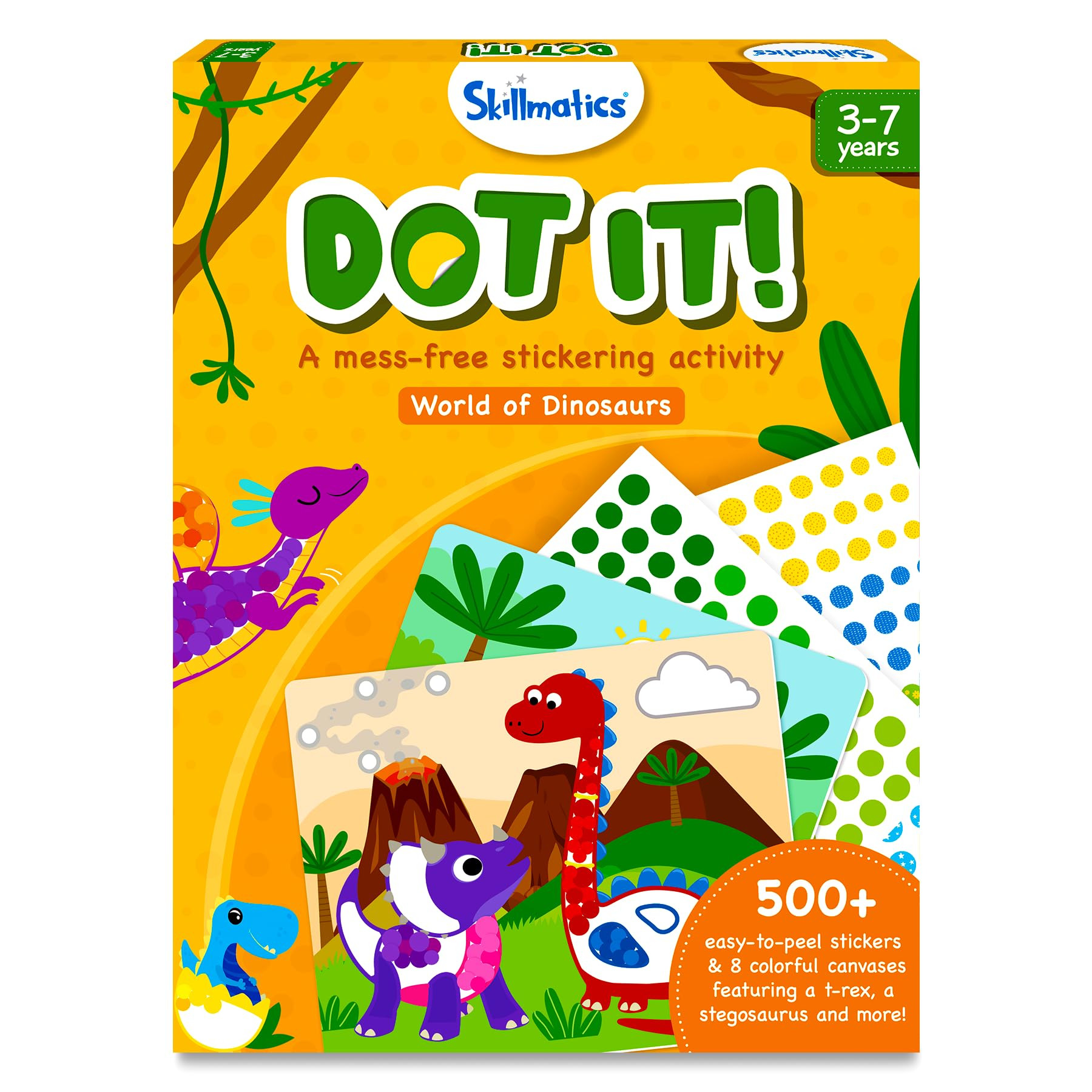 Skillmatics Dot It Sticker Art Activity - Dinosaurs, Mess-Free Fun for Kids, 500+ Stickers, Craft... | Amazon (US)